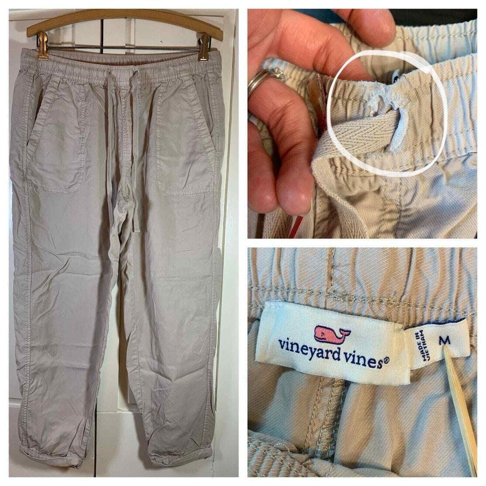 Vineyard Vines Joggers Women's Medium Elastic Waist‎ Pants Lightweight READ